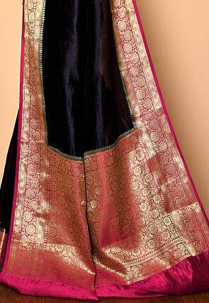 Banarasi Saree in Dark Violet
