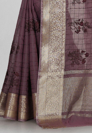 Banarasi Saree in Dusty Purple