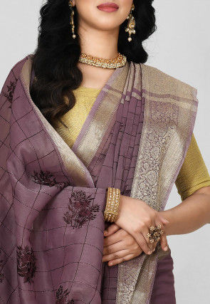 Banarasi Saree in Dusty Purple