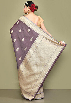 Banarasi Saree in Dusty Purple