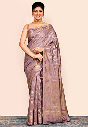 Banarasi Saree in Dusty Purple