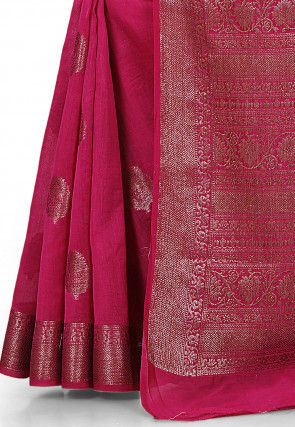 Banarasi Silk Saree in Fuchsia