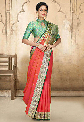 Banarasi Saree in Fuchsia