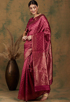 Banarasi Saree in Fuchsia