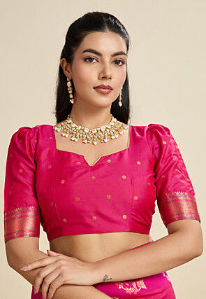 Banarasi Saree in Fuchsia
