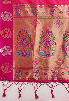 Banarasi Saree in Fuchsia