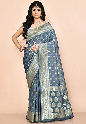 Banarasi Saree in Grey