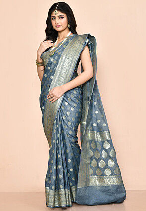 Banarasi Saree in Grey