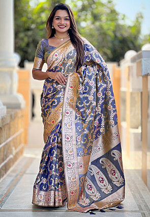 Banarasi Saree in Grey