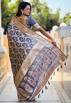 Banarasi Saree in Grey