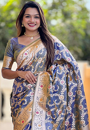 Banarasi Saree in Grey