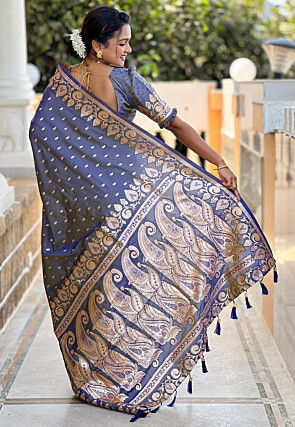 Banarasi Saree in Grey