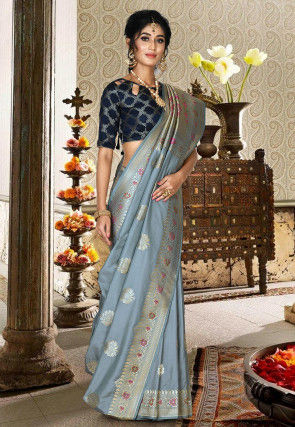 Banarasi Saree in Grey