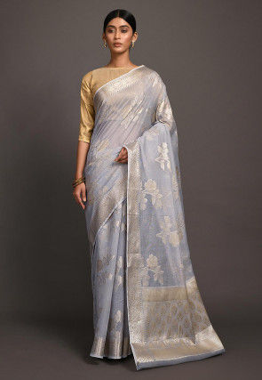 Banarasi Saree in Grey