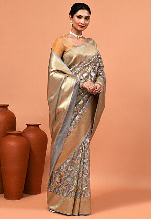 Banarasi Saree in Grey