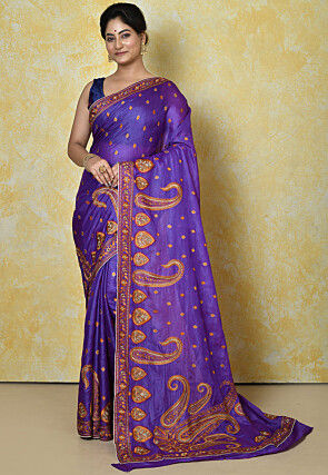 Banarasi Saree in Indigo Blue