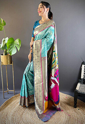 Banarasi Saree in Light Blue