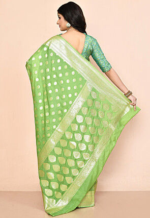 Banarasi Saree in Light Green