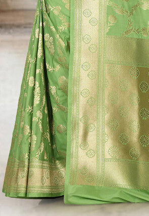 Banarasi Saree in Light Green