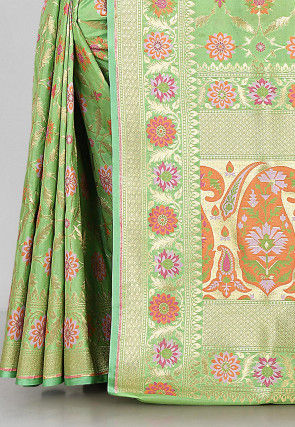 Banarasi Saree in Light Green