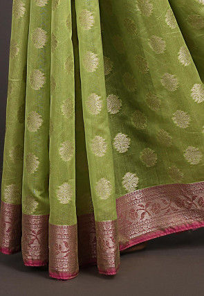 Banarasi Saree in Light Green
