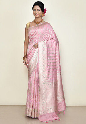 Banarasi Saree in Light Pink