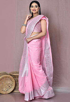 Banarasi Saree in Light Pink