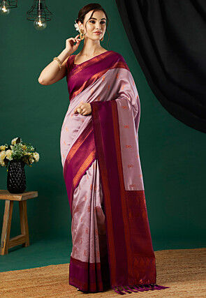 Banarasi Saree in Light Purple