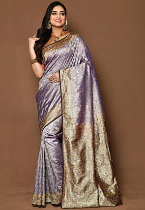 Banarasi Saree in Light Purple