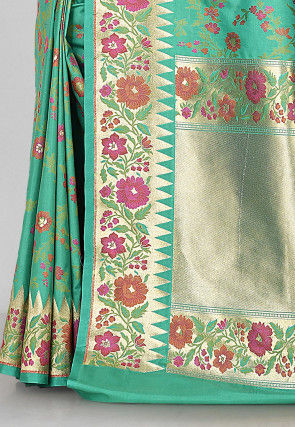 Banarasi Saree in Light Teal Green