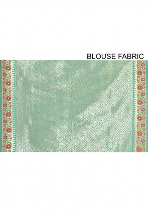 Banarasi Saree in Light Teal Green