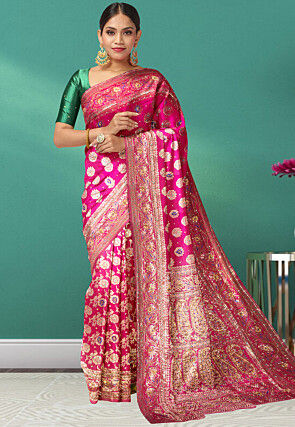 Banarasi Saree in Pink : SHL184