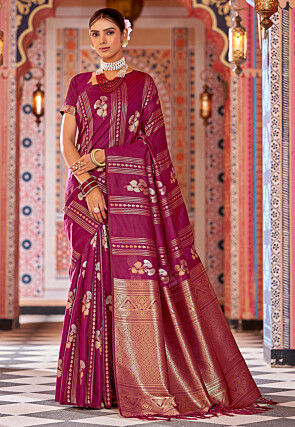Banarasi Saree in Magenta