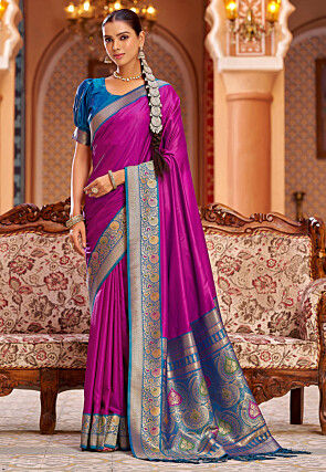 Banarasi Saree in Magenta