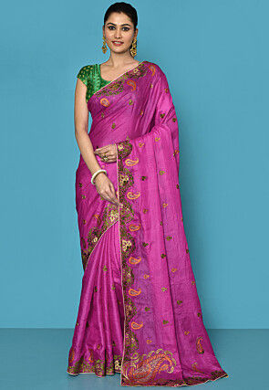 Banarasi Saree in Magenta