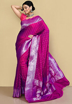 Banarasi Saree in Magenta