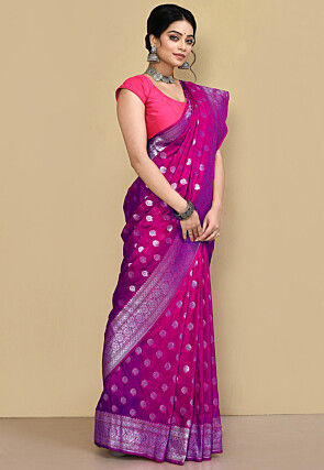 Banarasi Saree in Magenta