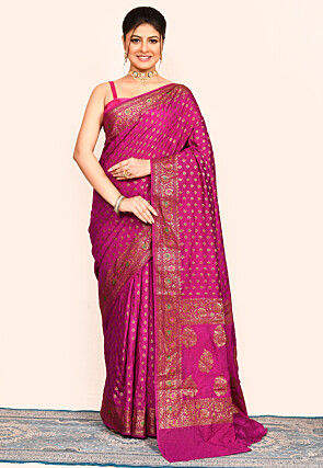 Banarasi Saree in Magenta
