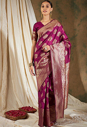 Banarasi Saree in Magenta