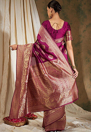 Banarasi Saree in Magenta