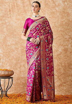 Banarasi Saree in Magenta