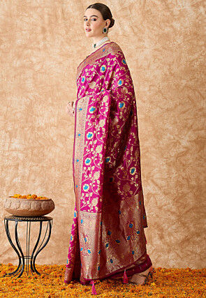 Banarasi Saree in Magenta