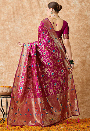 Banarasi Saree in Magenta