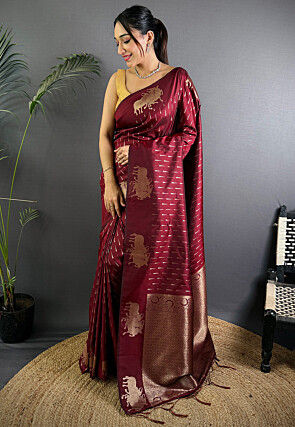 Banarasi Saree in Maroon