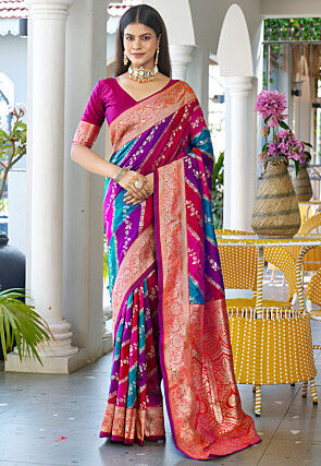 Banarasi Saree in Multicolor