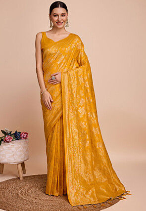 Banarasi Saree in Mustard