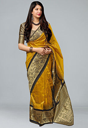 Banarasi Saree in Mustard