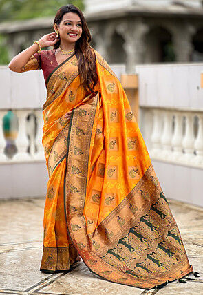 Banarasi Saree in Mustard