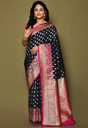 Banarasi Saree in Navy Blue