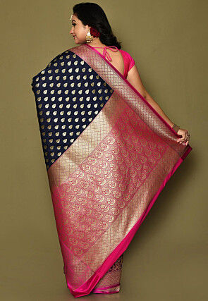Banarasi Saree in Navy Blue
